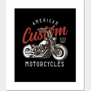 American Custom Bike Chopper Motorcycle Biker Posters and Art